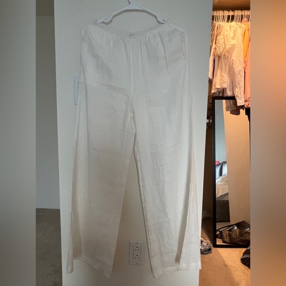 Aritzia Cream Wide-Leg Pants - Picture 7 of 11